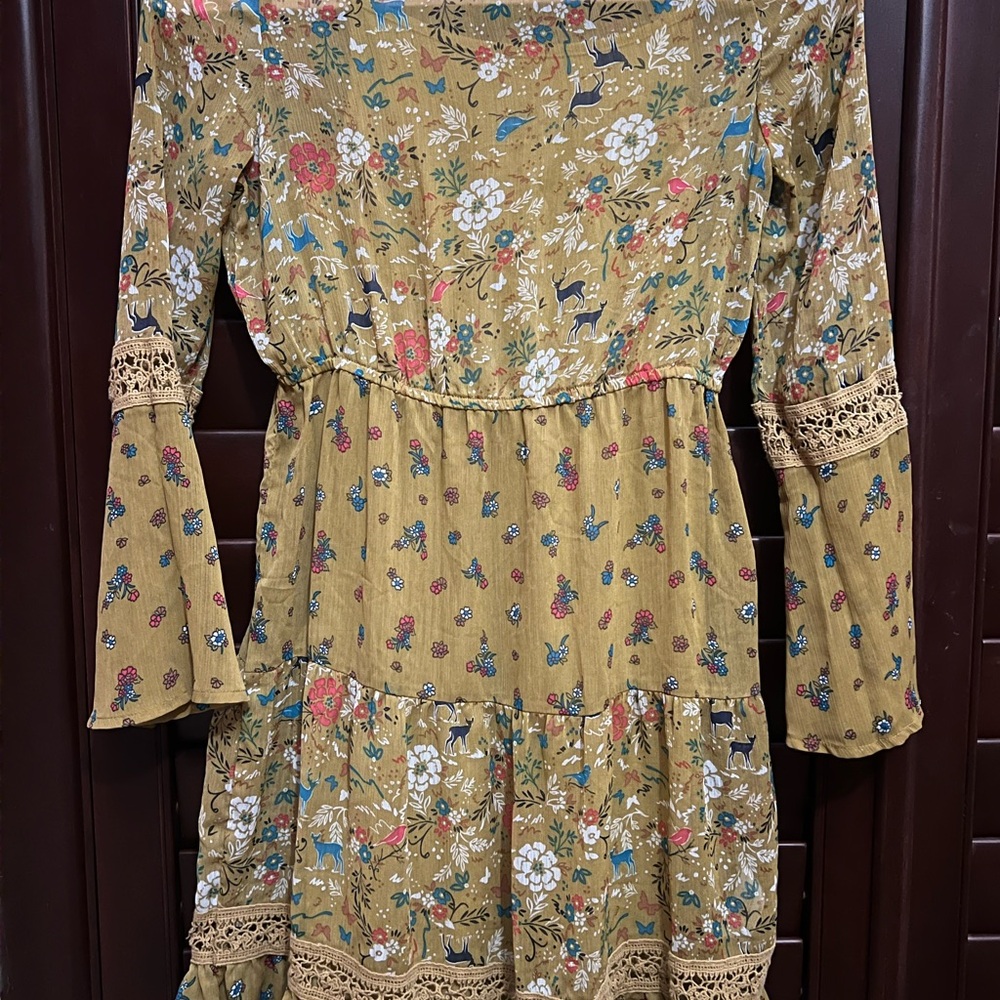 Xhilaration Kids Dress - Mustard and Floral